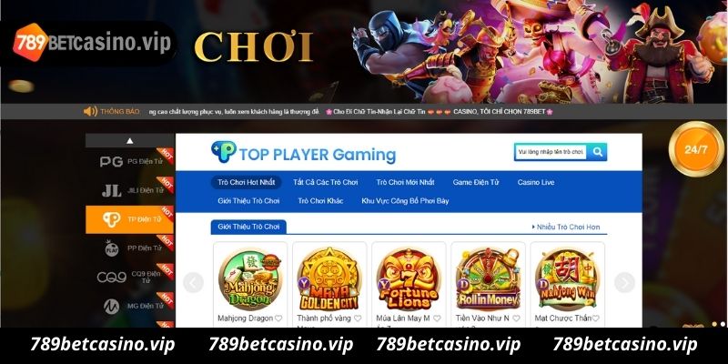 Các tựa game casino online 789bet hot nhất hiện nay